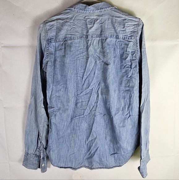 Gap Denim Button-Down Shirt Top Size XS | Casual Western Rodeo Cotton Cowgirl - Picture 6 of 6